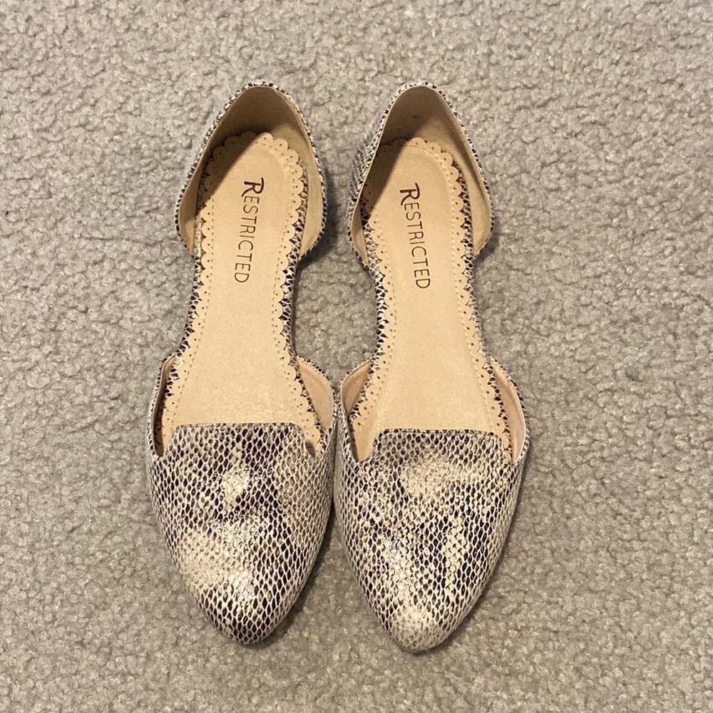 Snake Print Flats